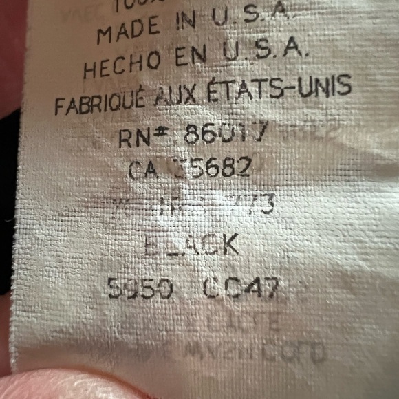 VINTAGE 90s Bebe black v-neck tshirt logo rhinestones sz L made in USA retro - Picture 11 of 11